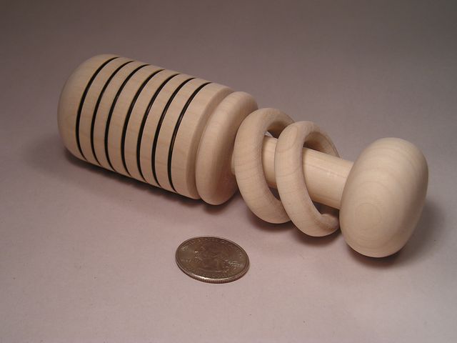 Project: Captive Rings on a Baby Rattle Woodturning Online 29