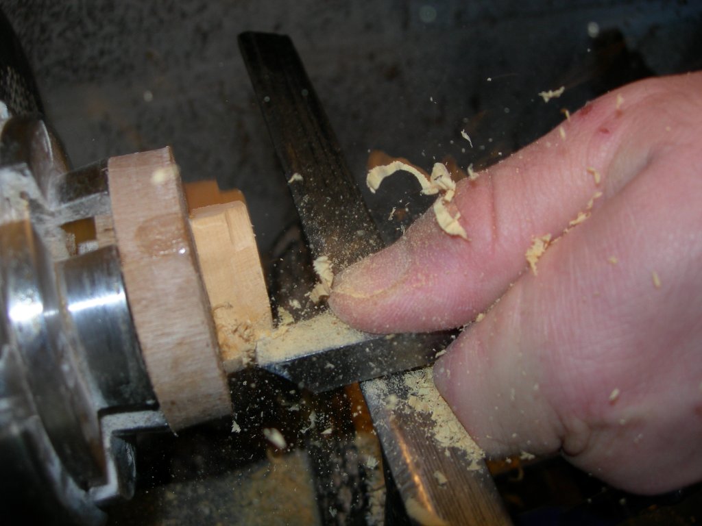 Roughing the wood ring blank