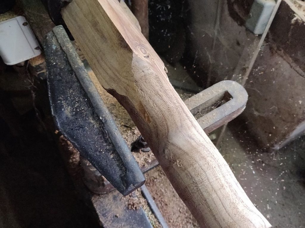 Spindle turned on a lathe